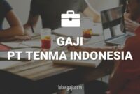Gaji PT Tenma Indonesia